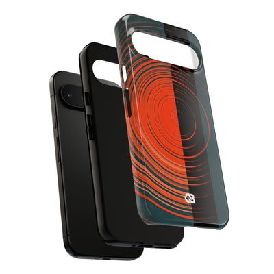 Teal Tough Phone Case for Google Pixel - Burnt Slate Radial