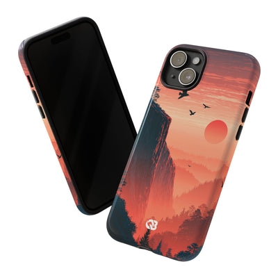 Orange Tough Phone Case for iPhone - Crimson Ridge Flight
