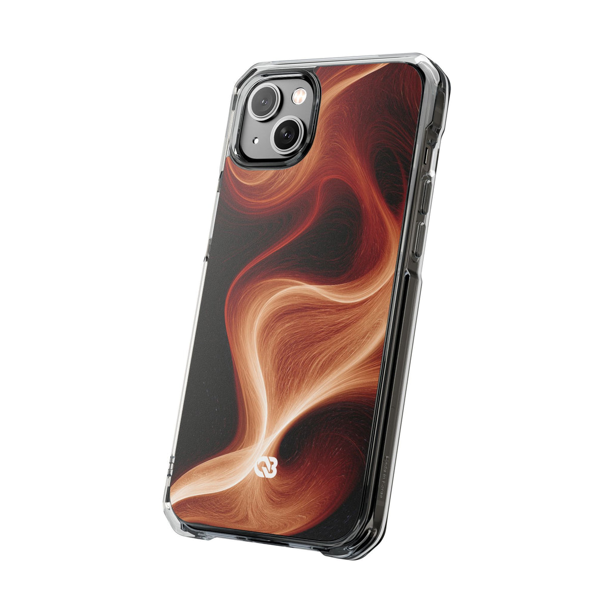 Solar Ember Flow · Clear Impact Magnetic Phone Case for iPhone · Orange