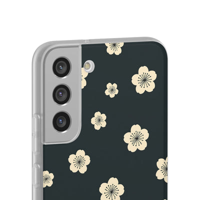 Teal Lite Phone Case for Samsung - Obsidian Cream Petals