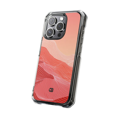 Red Impact MagSafe Phone Case for iPhone - Crimson Ridge Contour