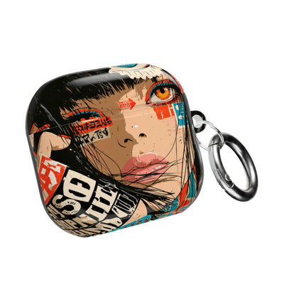 Shibuya Street Collage · Hard Case for AirPods & AirPods Pro · Red