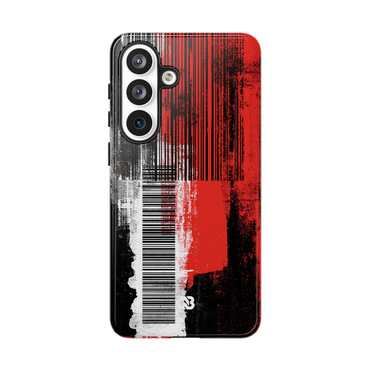 Distorted Barcode · Tough Phone Case for Samsung · Black