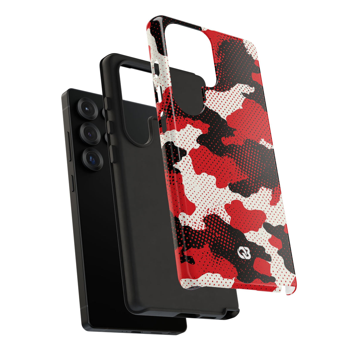 Crimson Halftone Camo · Tough Phone Case for Samsung · Red