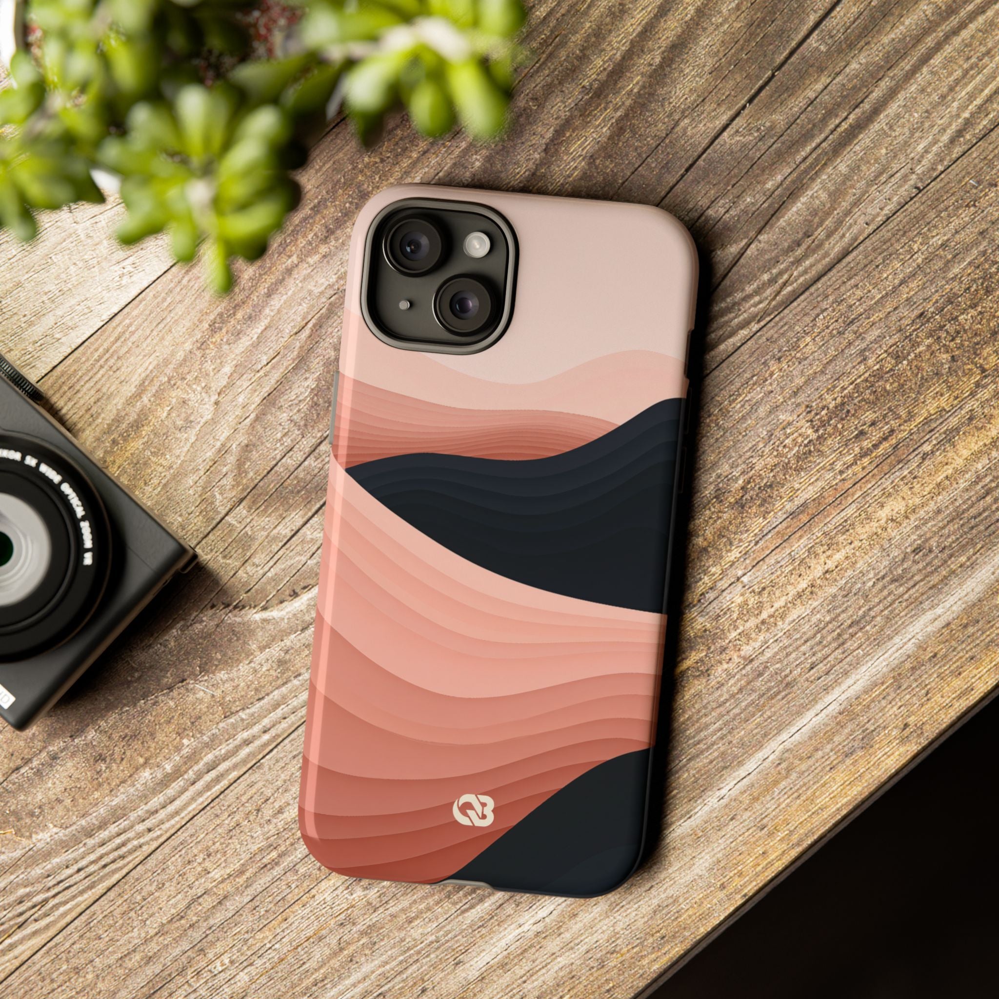 Pink Tough Phone Case for iPhone - Dune Shadow Layers