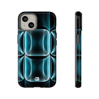 Translucent Cyber Grid · Tough Phone Case for iPhone · Teal