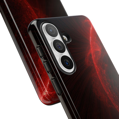 Red Tough Phone Case for Samsung - Solar Crimson Flare