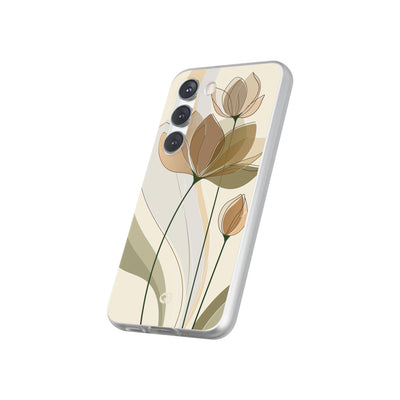 Beige Lite Phone Case for Samsung - Muted Ochre Petals