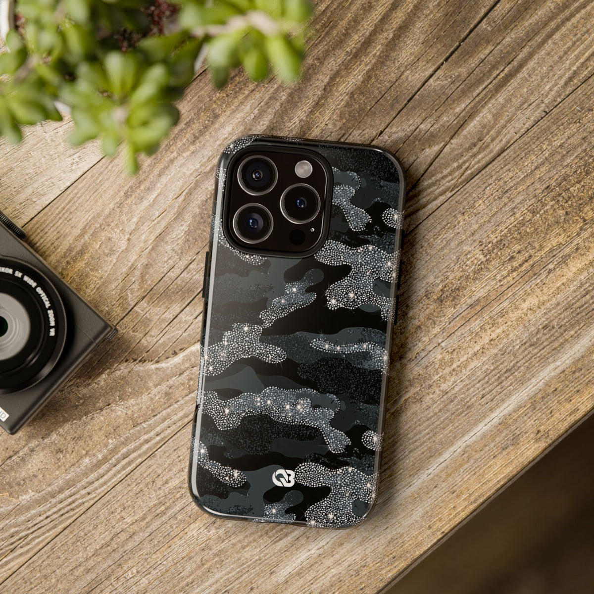Glitter Shadow Camo · Tough Phone Case for iPhone · Black