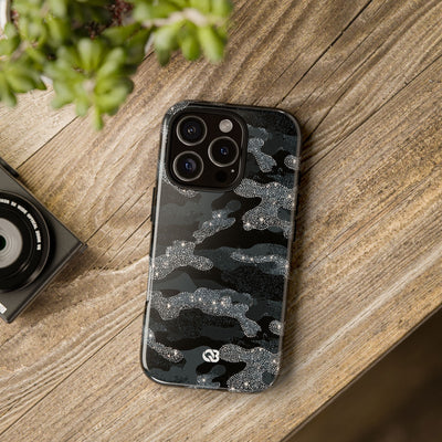 Glitter Shadow Camo · Tough Phone Case for iPhone · Black