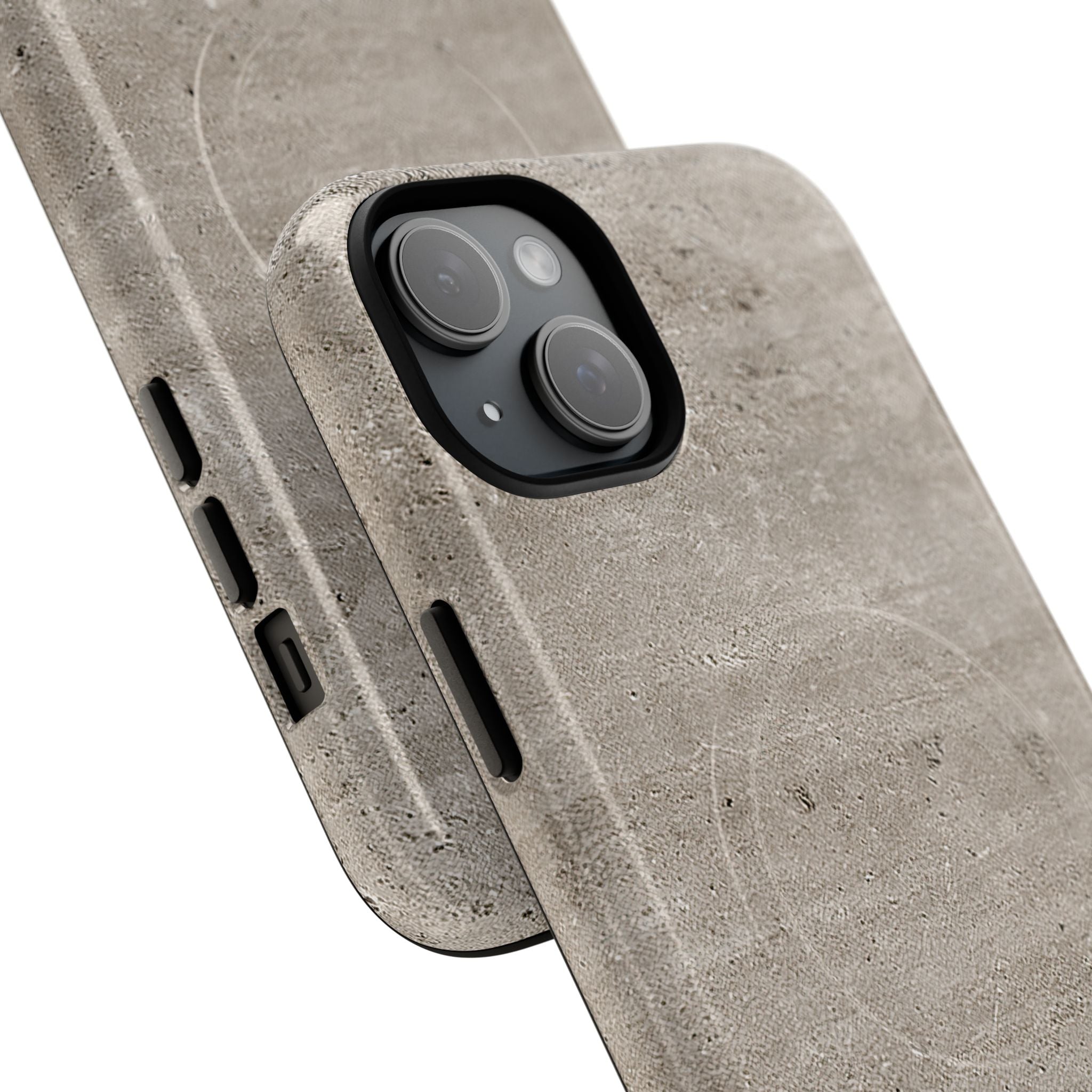 Grey Tough 2.0 Magsafe Phone Case for iPhone - Brutalist Stone Grit