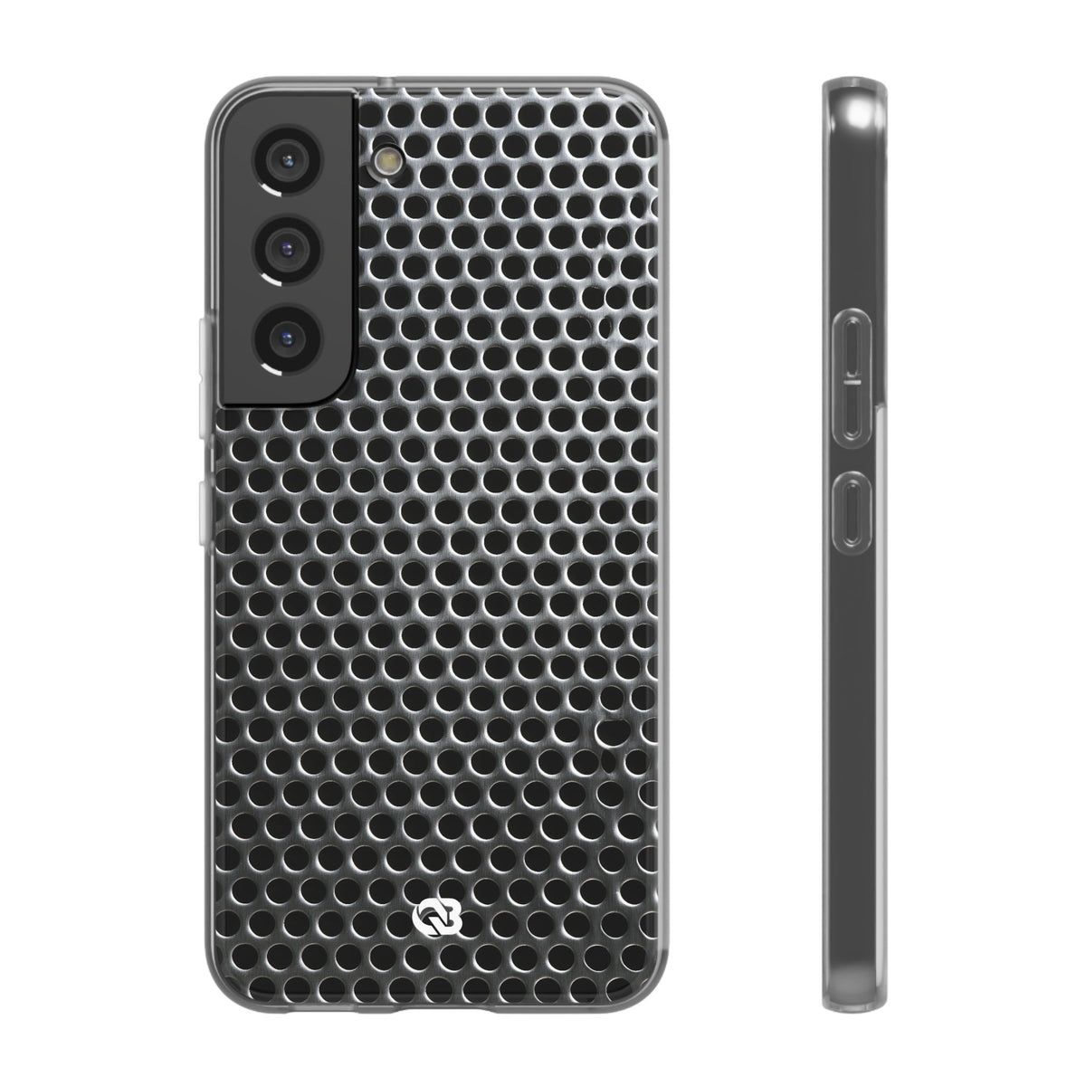 Brushed Perforated Steel · Lite Phone Case for Samsung · Silver