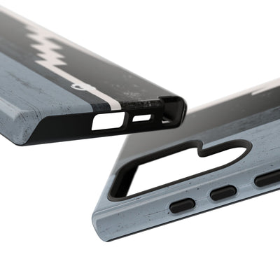 Grey Tough Phone Case for Samsung - Industrial Concrete Void