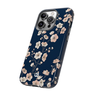 Midnight Plum Blossom · Tough Phone Case for iPhone · Blue