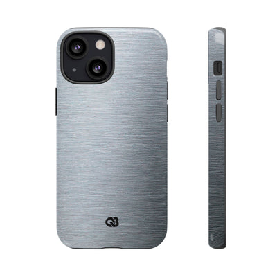 Brushed Aluminum · Tough Phone Case for iPhone · Silver