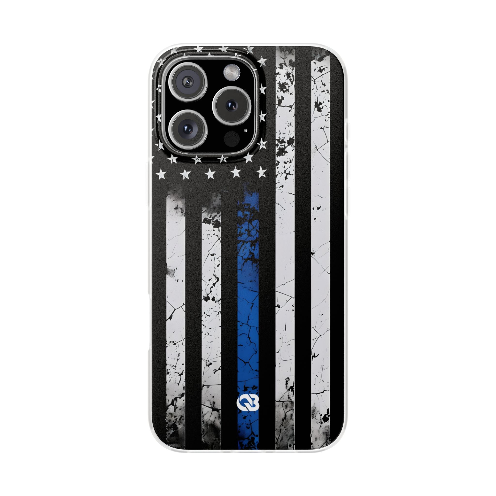 Gritty Cobalt Flag · Soft Phone Case for iPhone