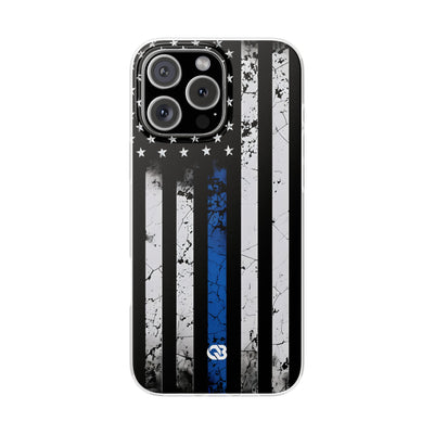 Gritty Cobalt Flag · Soft Phone Case for iPhone