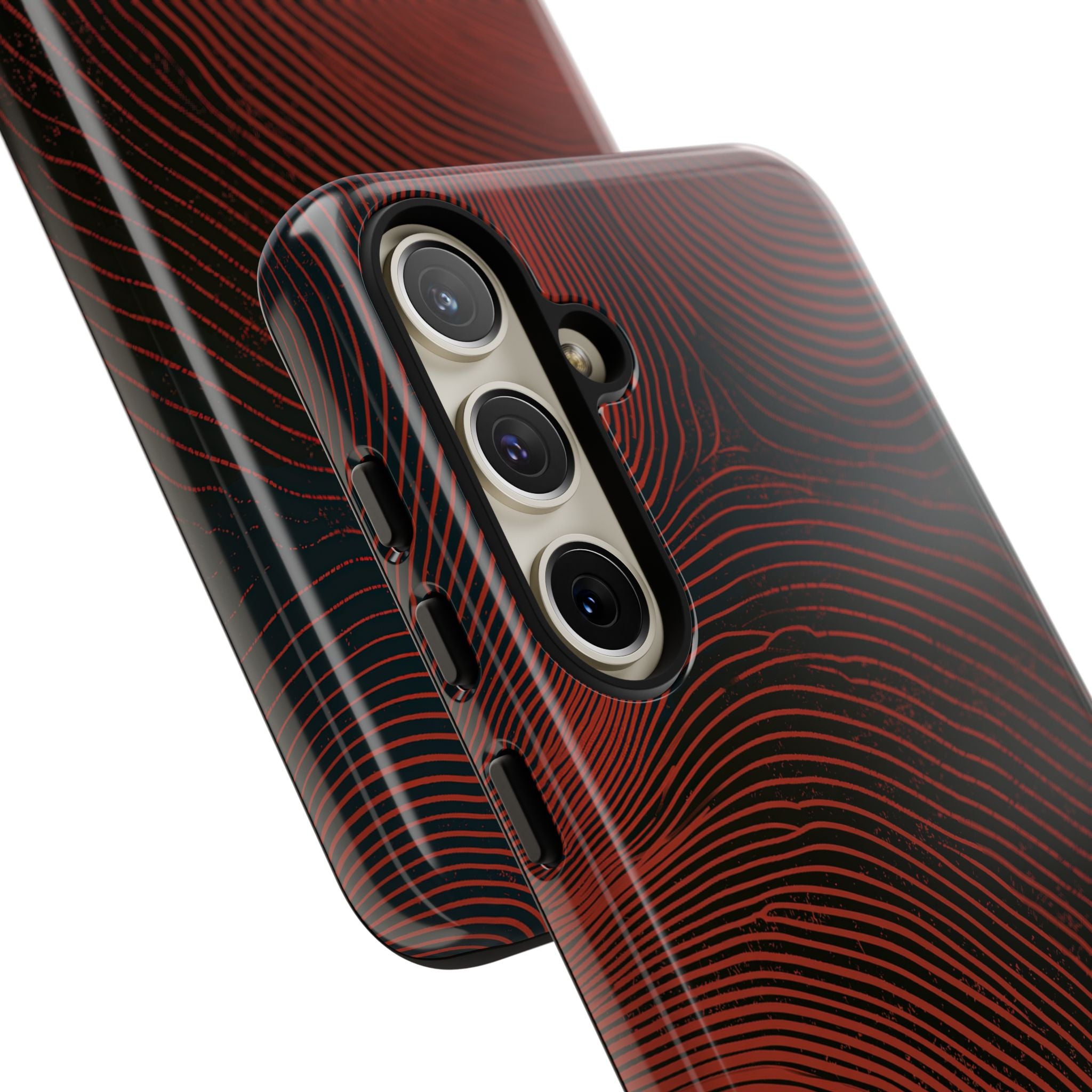 Red Tough Phone Case for Samsung - Terracotta Nerve Map