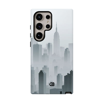 Grey Tough Phone Case for Samsung - Steel Mist Skyline