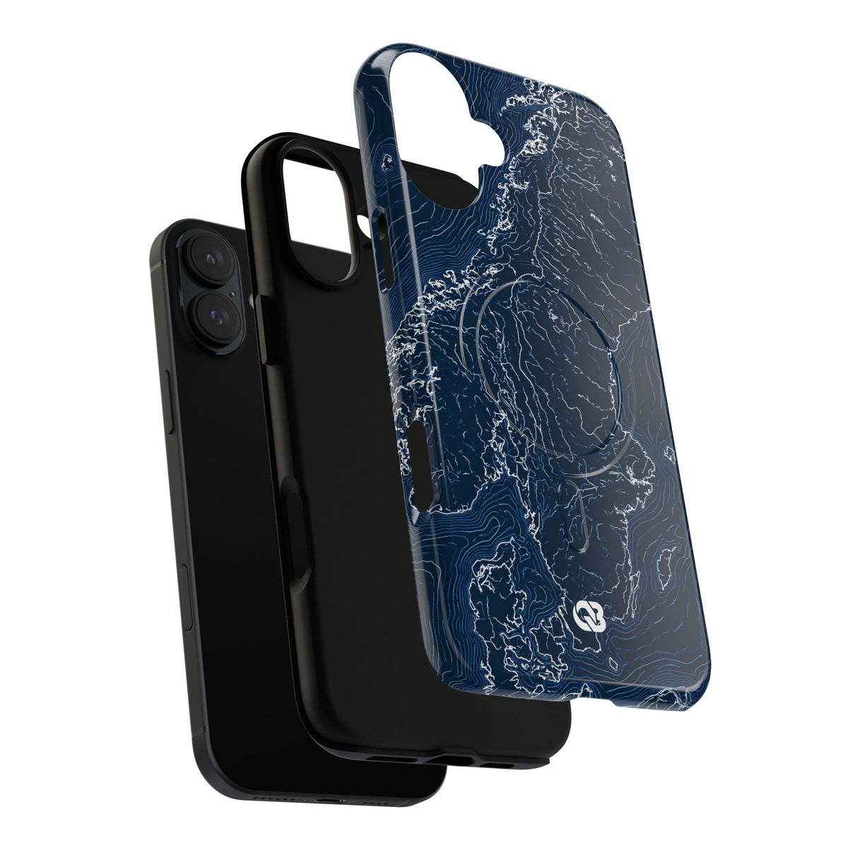 Nordic Contour Chart · Tough 2.0 Magnetic Phone Case for iPhone · Blue