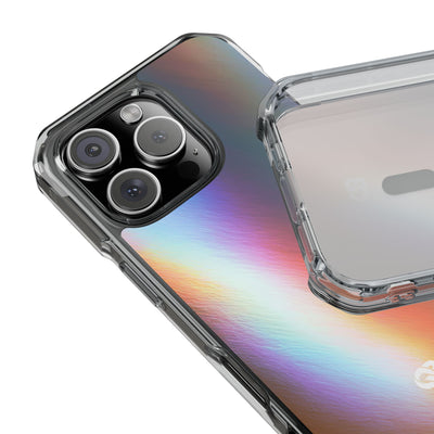 Prismatic Ray · Clear Impact Magnetic Phone Case for iPhone · Blue