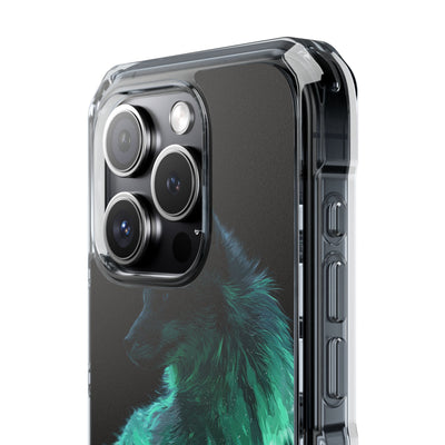 Nordic Aurora Fox · Clear Impact Magnetic Phone Case for iPhone · Teal