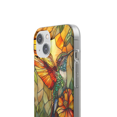 Amber Glass Hummingbird · Soft Phone Case for iPhone