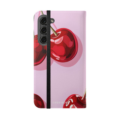 Glossy Cherry Glow - Samsung S23+ Case - Wallet