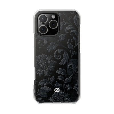 Obsidian Damask · Clear Impact Magnetic Phone Case for iPhone ·  Black