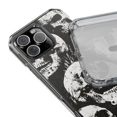 Punk Skull Riot · Clear Impact Magnetic Phone Case for iPhone · Black