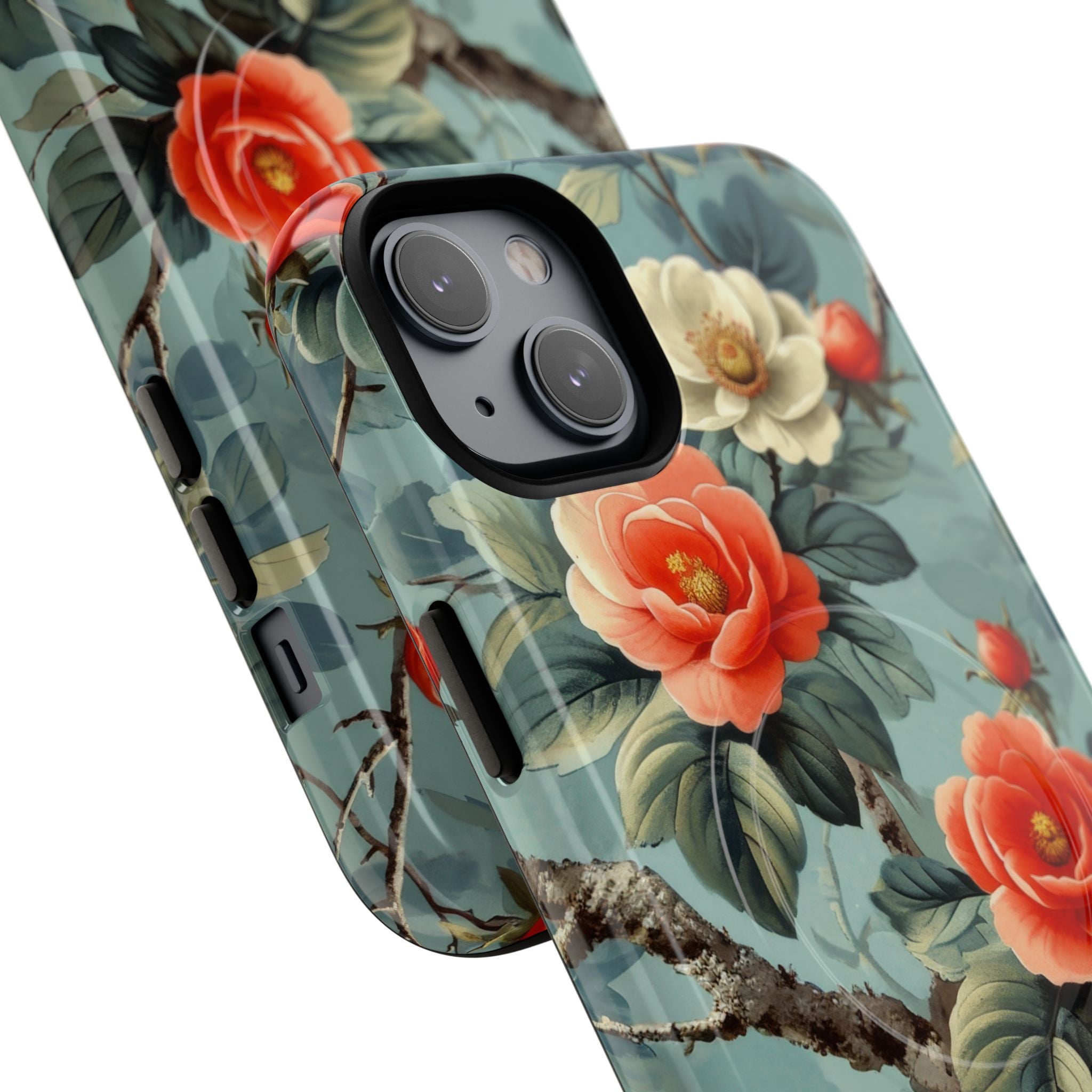 Coral Bloom iPhone 14 Plus Cover - Tough+