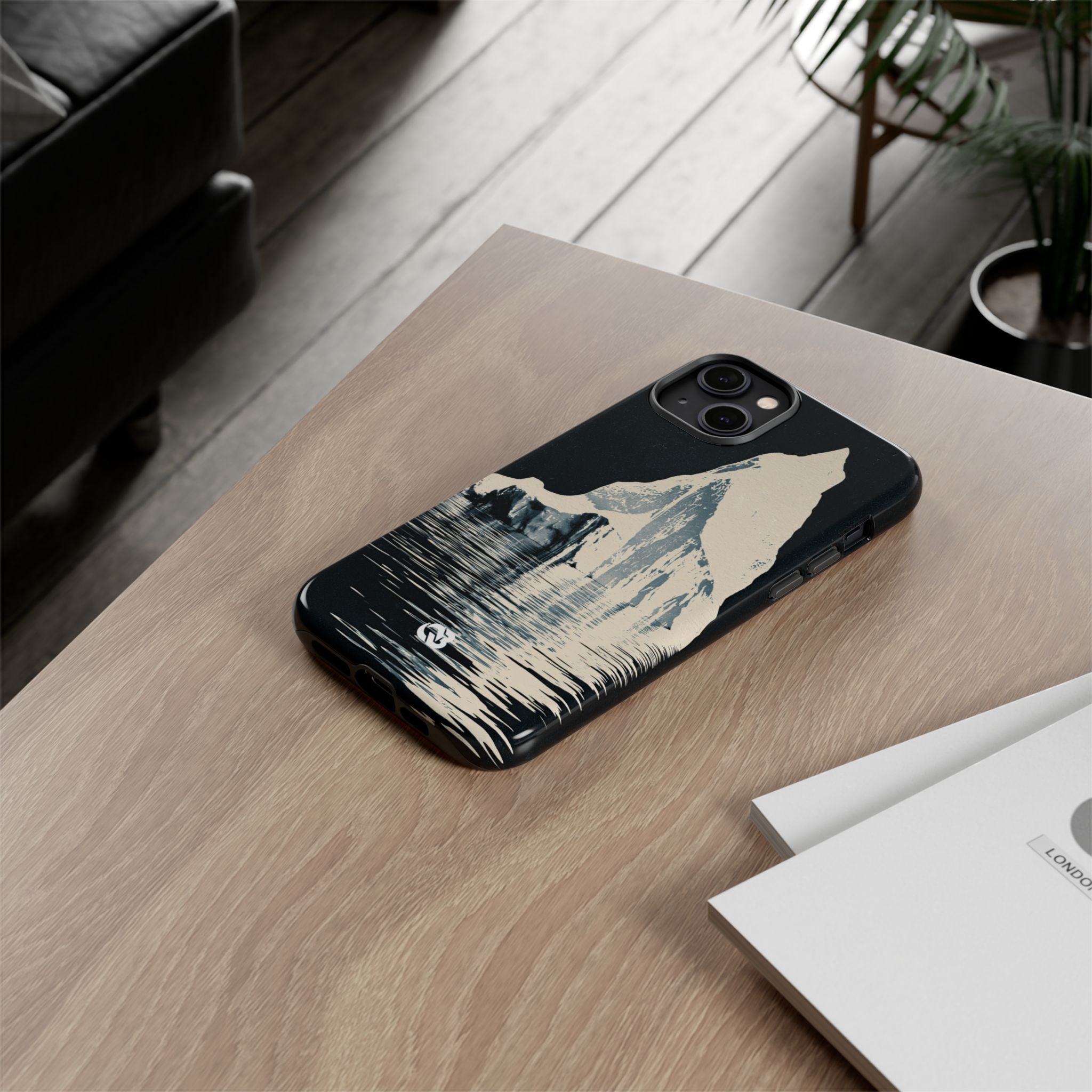 Blue Tough Phone Case for iPhone - Frozen Navy Monolith