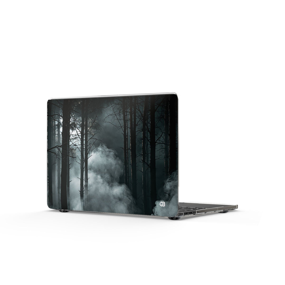Shadowed Pine Mist · Clear Hard Case for MacBook · Black