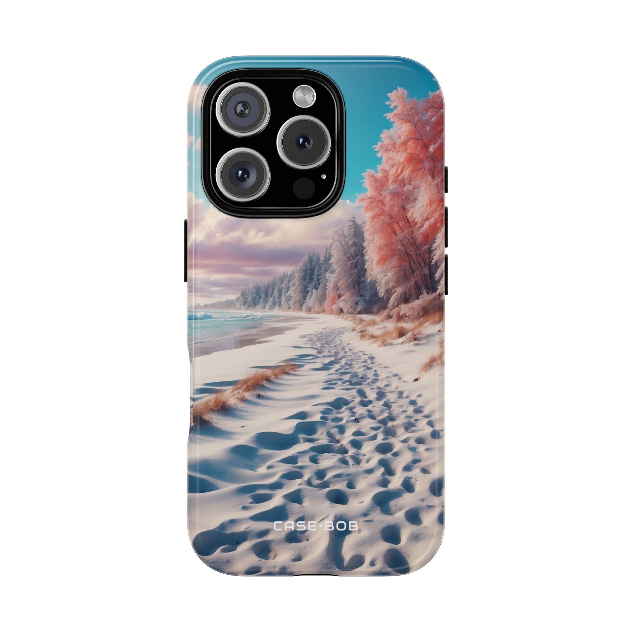 Snowy Footprints iPhone 16 Pro Case - Tough