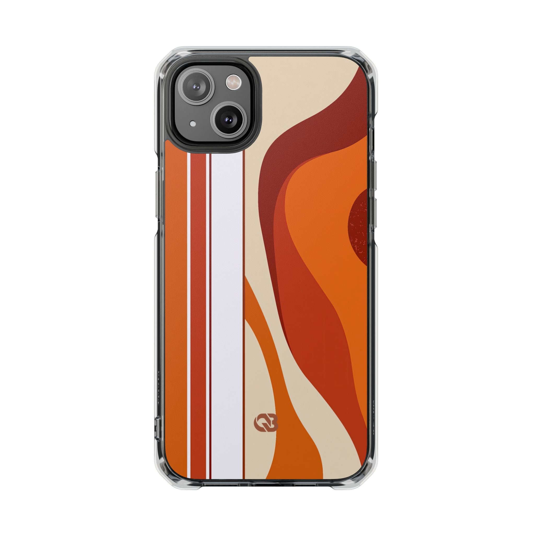 Orange Impact MagSafe Phone Case for iPhone - Terracotta Metro Line
