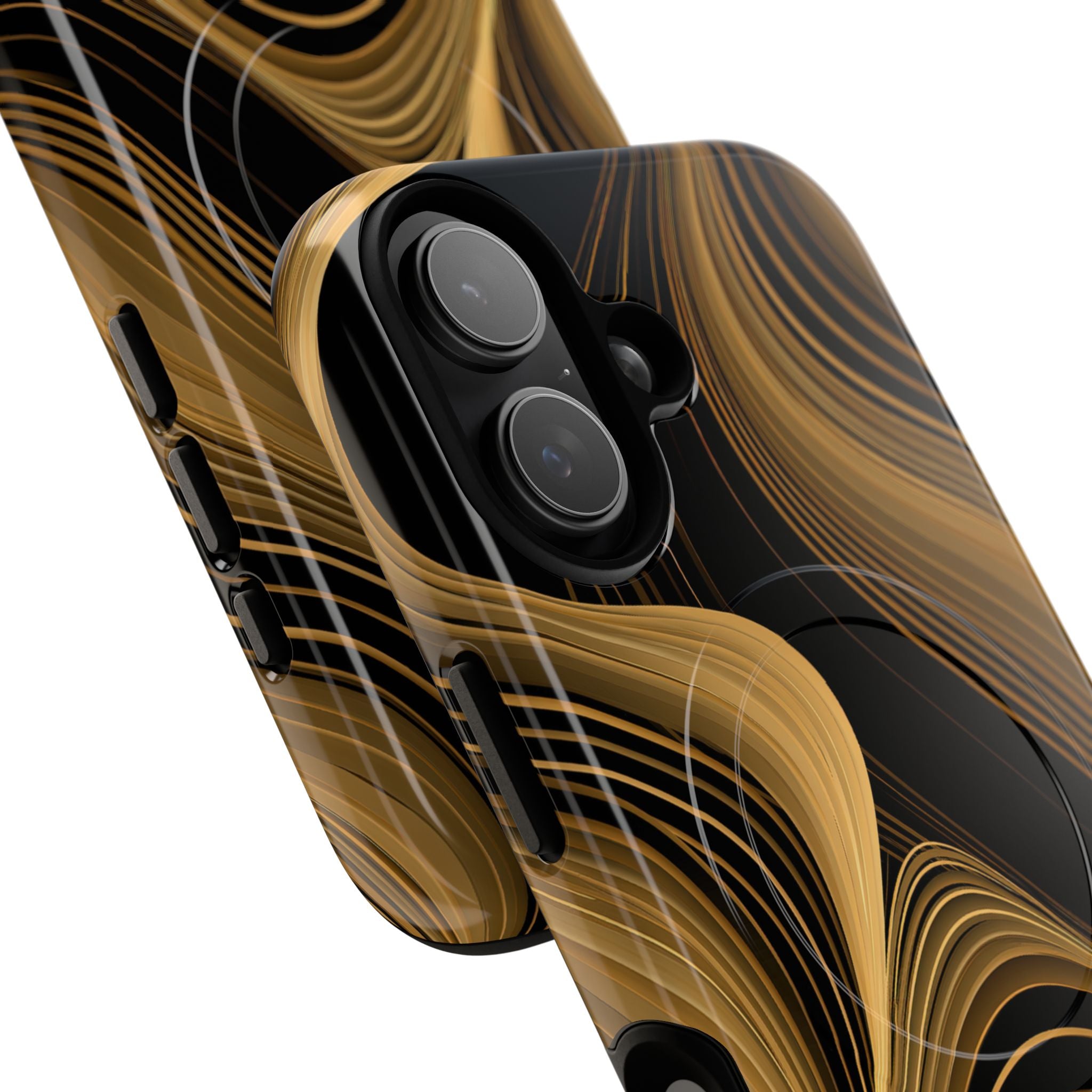 Gold Tough 2.0 Magsafe Phone Case for iPhone - Molten Copper Strands