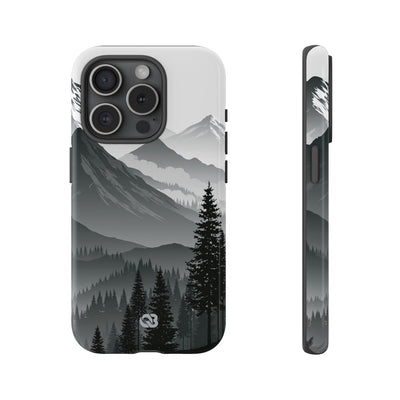 Grey Tough Phone Case for iPhone - Granite Ridge Mist
