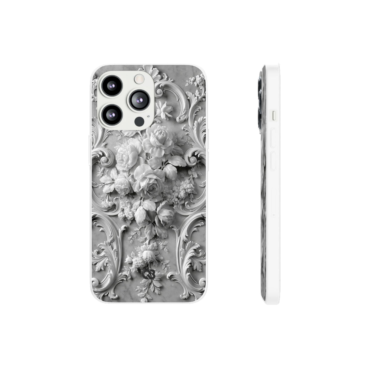Rococo Marble Rose · Lite Phone Case for iPhone ·  White