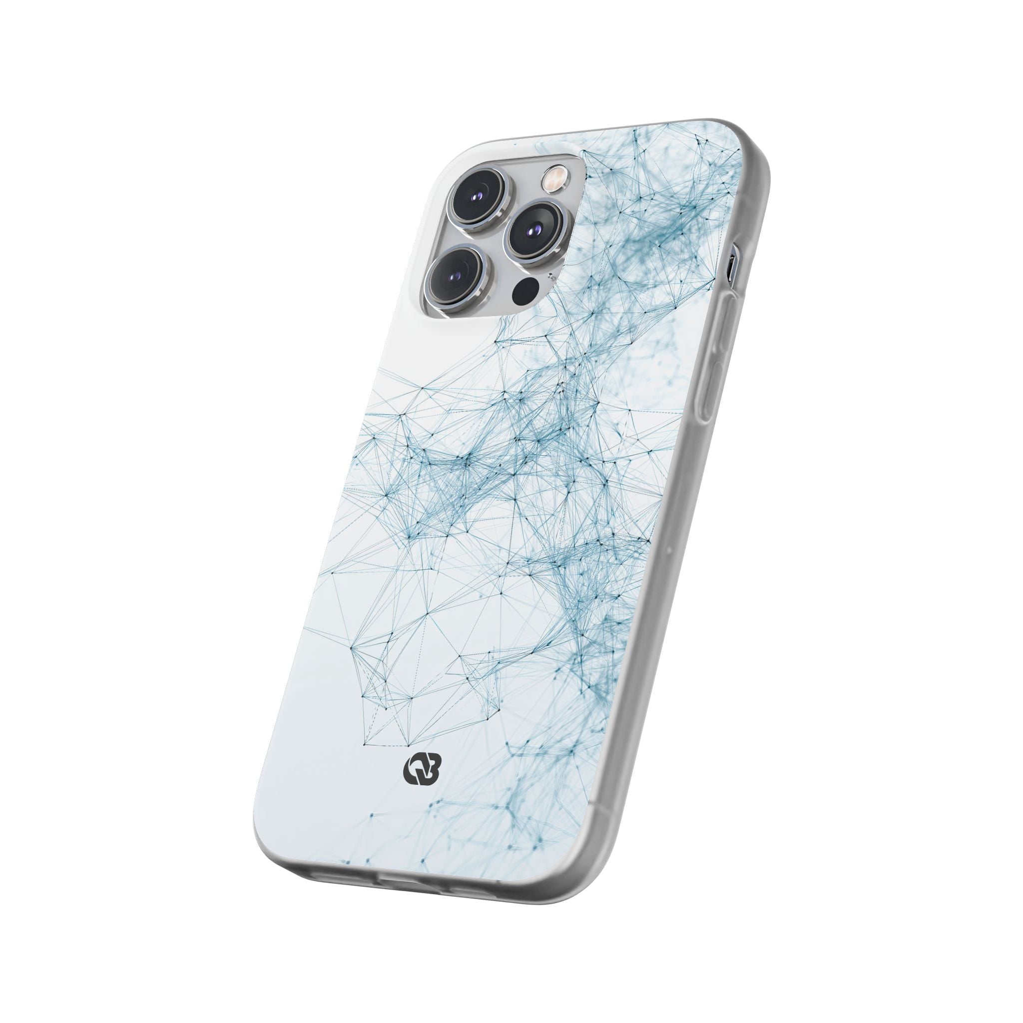 Blue Lite Phone Case for iPhone - Glacial Neural Web