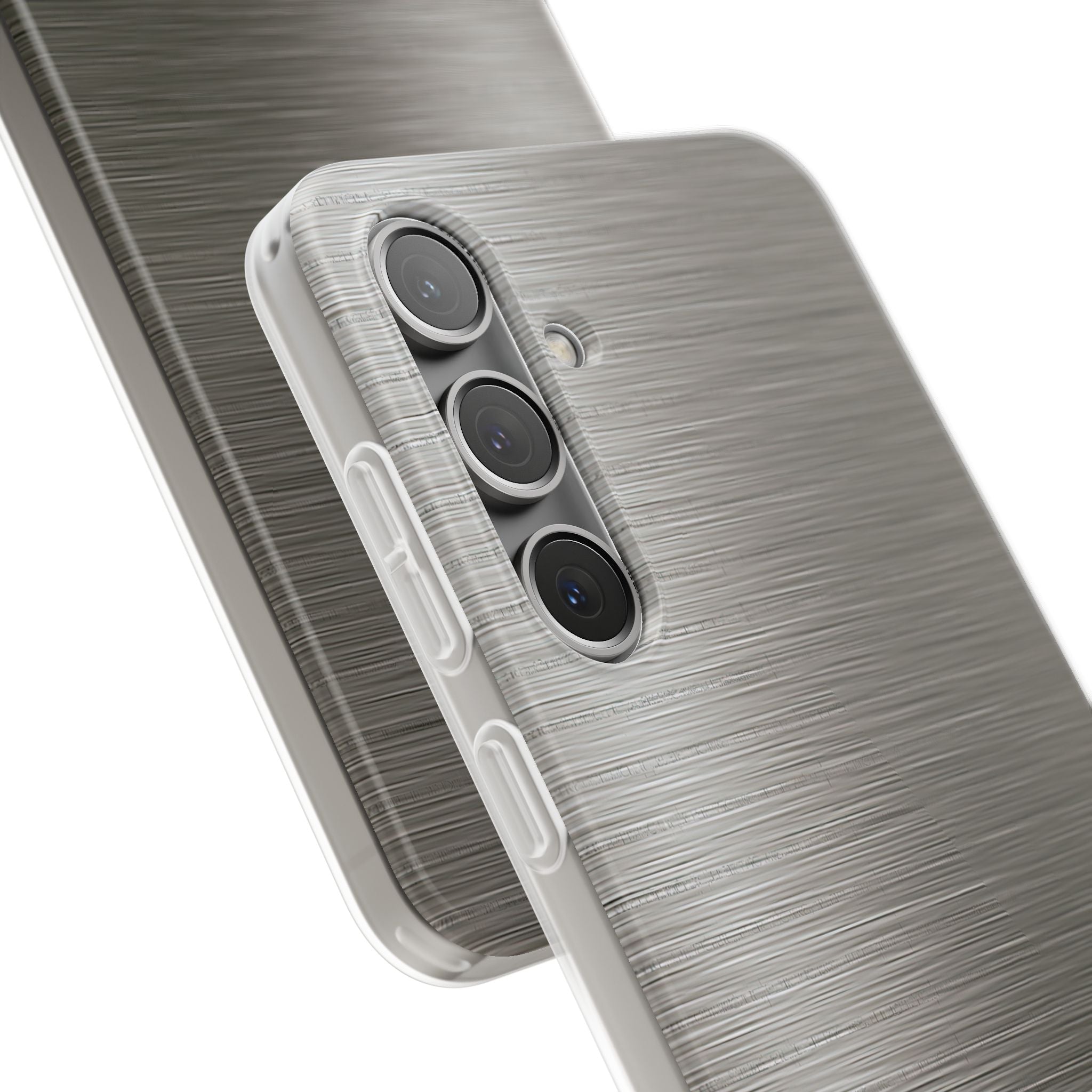 Grey Lite Phone Case for Samsung - Brushed Industrial Steel