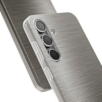 Grey Lite Phone Case for Samsung - Brushed Industrial Steel