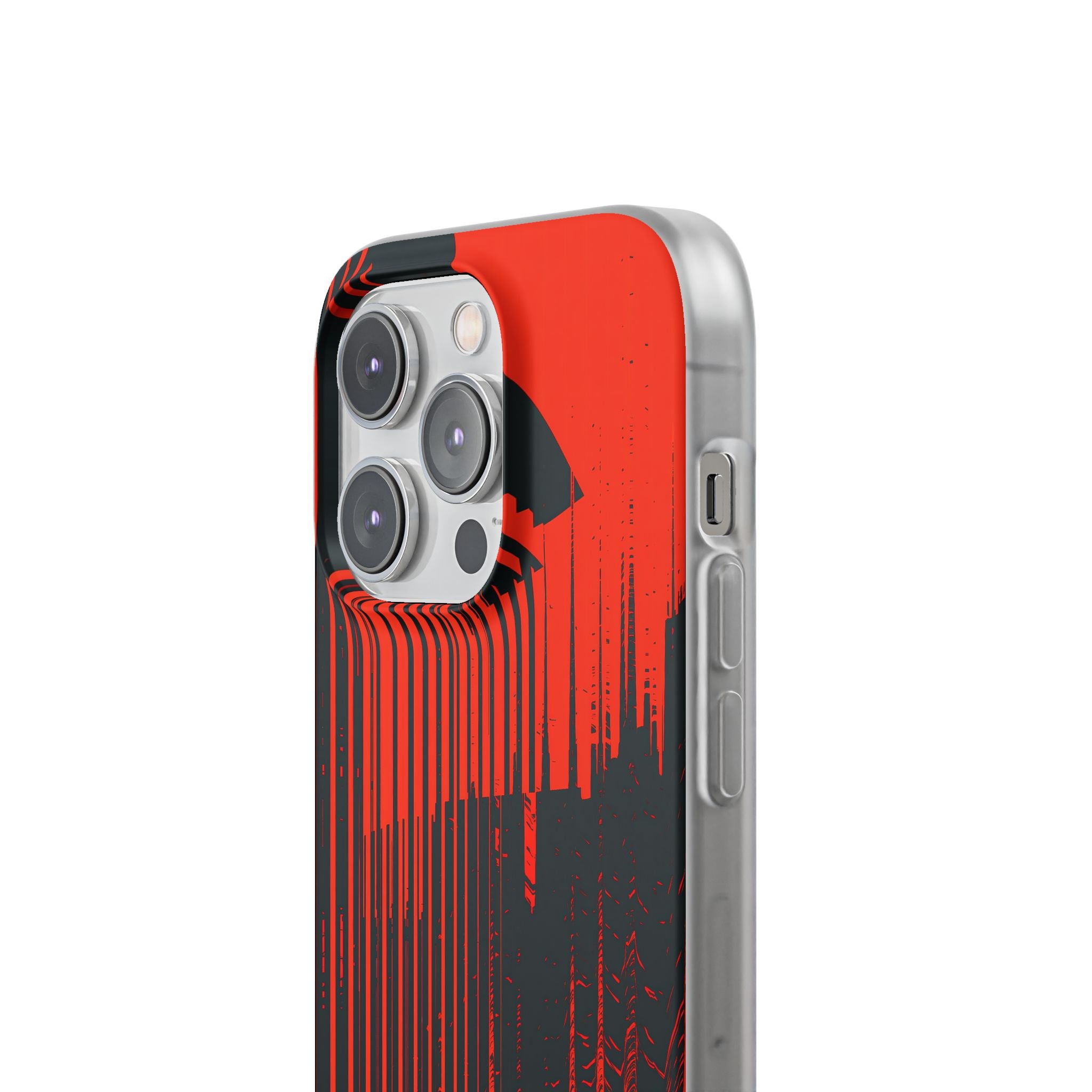 Red Lite Phone Case for iPhone - Crimson Brutalist Distortion