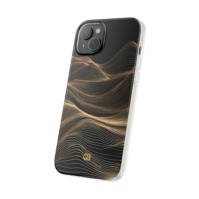 Black Lite Phone Case for iPhone - Copper Topo Ridge