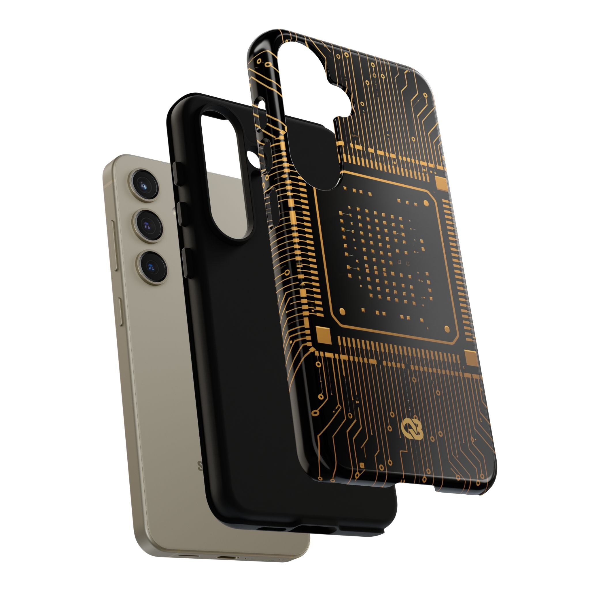 Gold Tough Phone Case for Samsung - Cyber Gold Processor