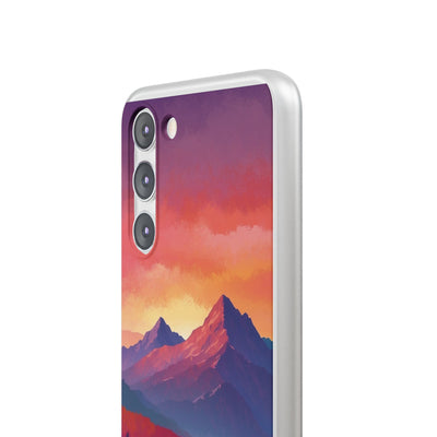 Crimson Mountain Dusk · Soft Handyhülle für Samsung