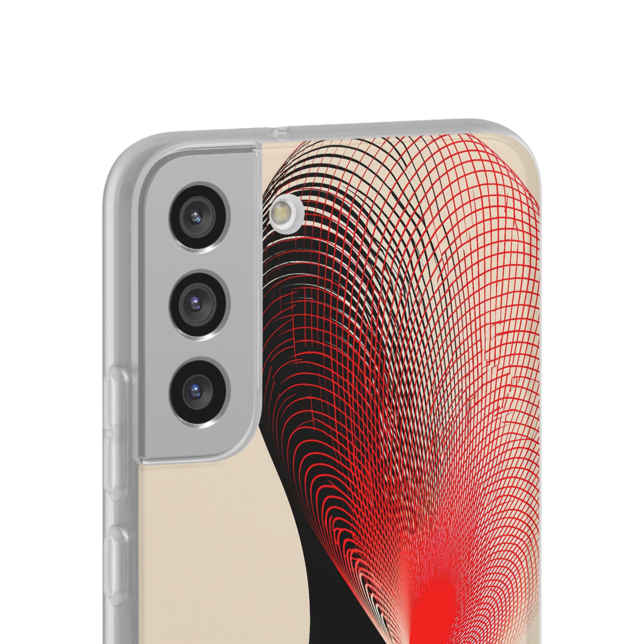 Red Lite Phone Case for Samsung - Crimson Grid Vortex