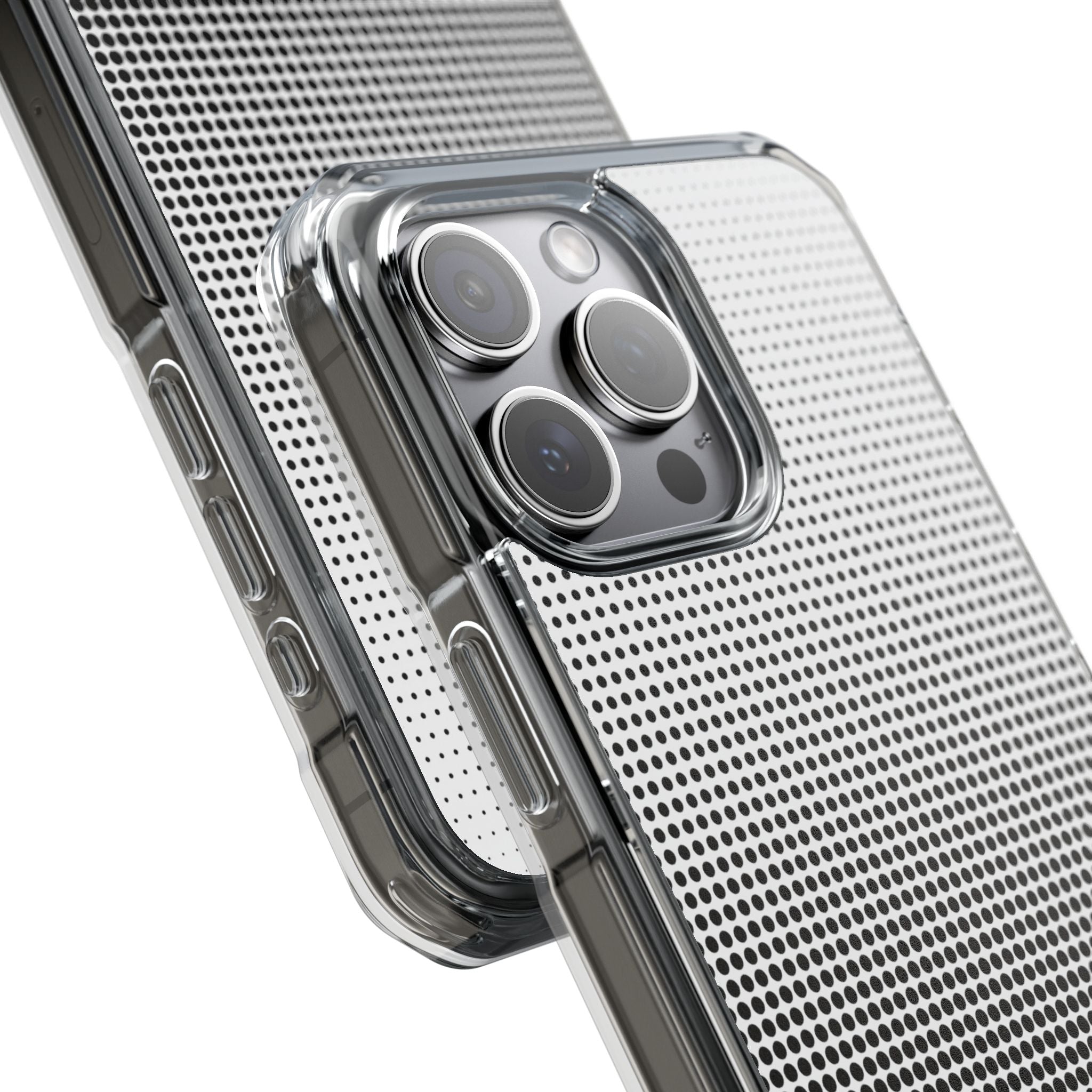 Black Impact MagSafe Phone Case for iPhone - Obsidian Halftone Flux