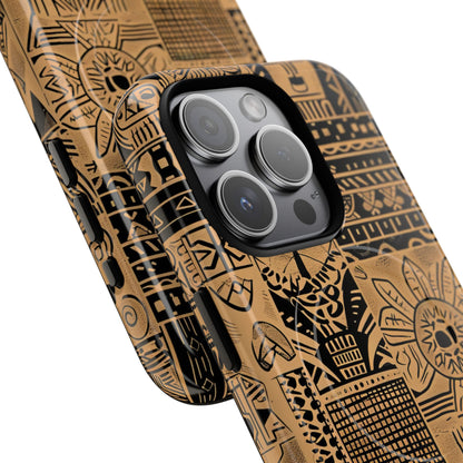 Tribal Faces iPhone 15 Pro Cover - Tough+