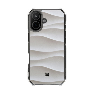 White Impact MagSafe Phone Case for iPhone - Arctic Flow Ridges