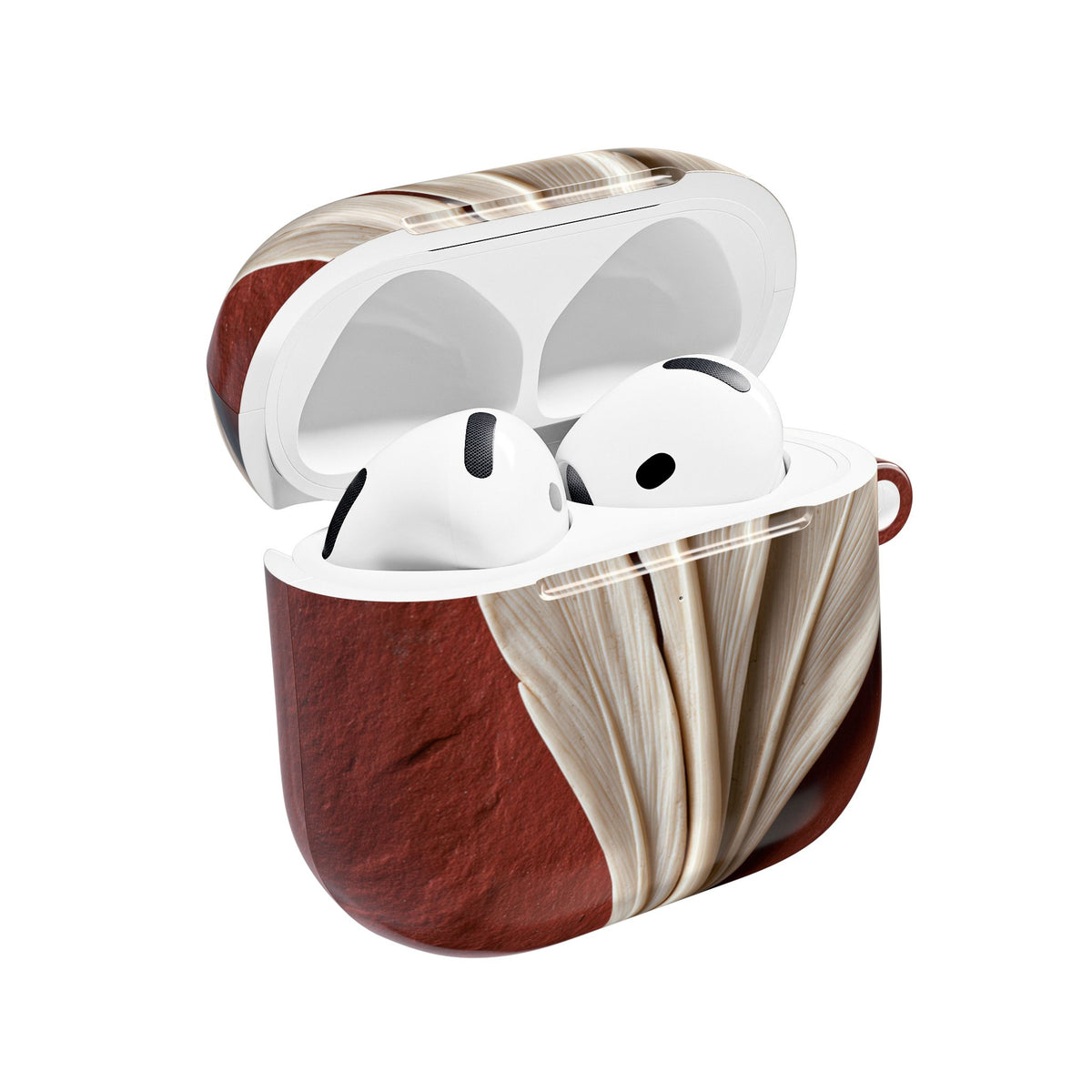 Carved Ivory Plume · Hard Case for AirPods & AirPods Pro · Red